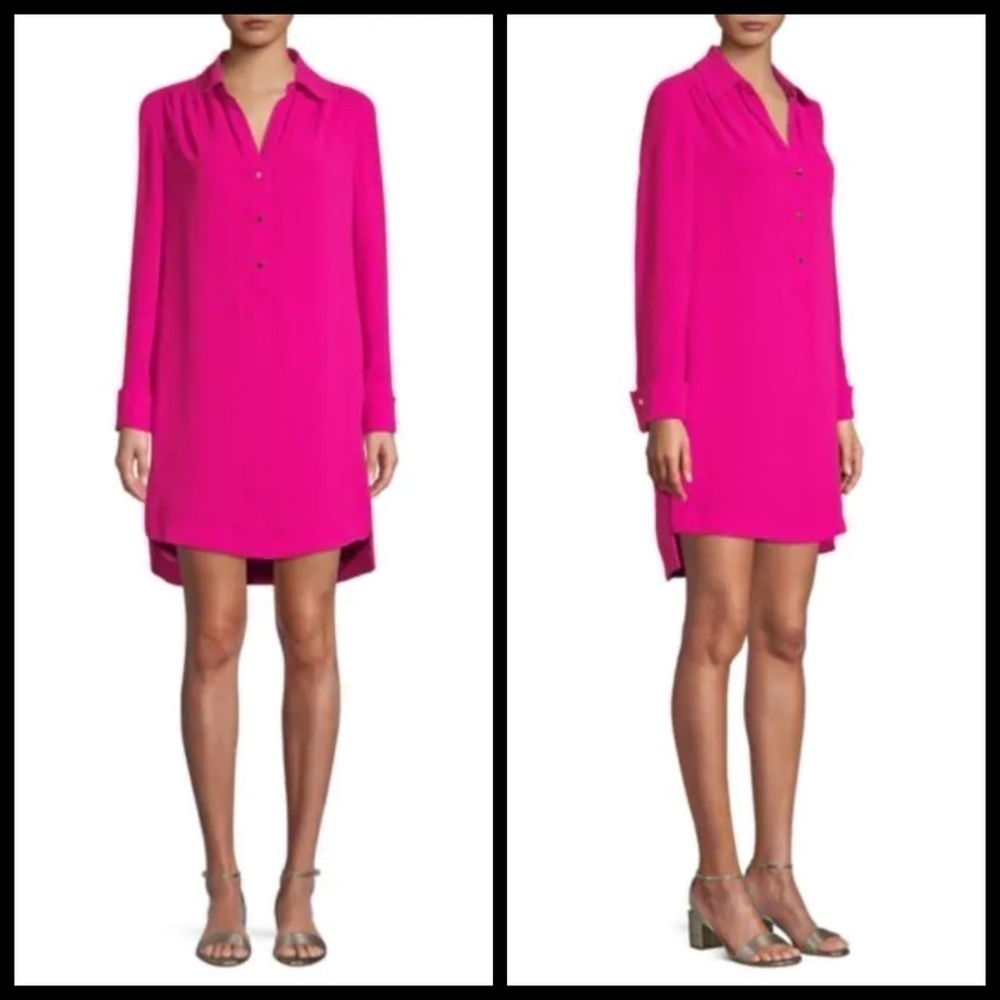 💕TRINA TURK💕 Welwood Long Sleeve Shirt Dress - Picture 6 of 8